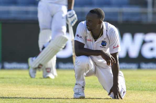 Roach dismissed Rahul and Kohli off consecutive balls and almost had Rahane on the third. 