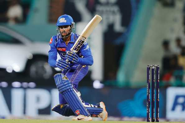 Tilak Varma might have felt the effects of an injury he picked up before the game.