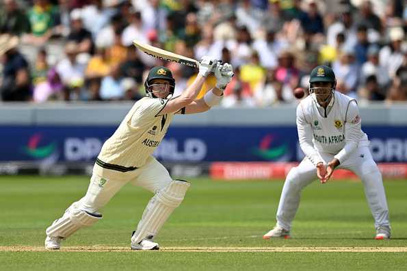 Steve Smith was dismissed for 66.