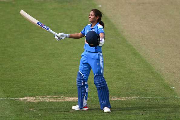 Harmanpreet Kaur registered the second fastest hundred by an Indian in Women's ODIs