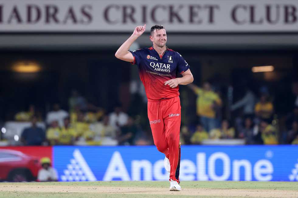 Hazlewood dismissed Tripathi and Gaikwad in his opening over.