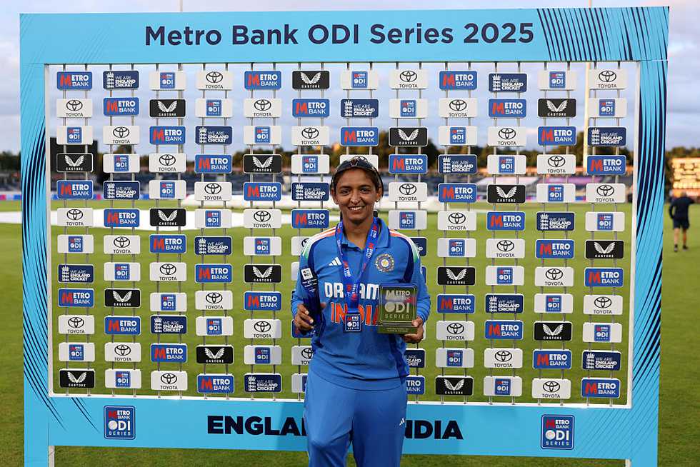 Harmanpreet was named player of the match and the series.
