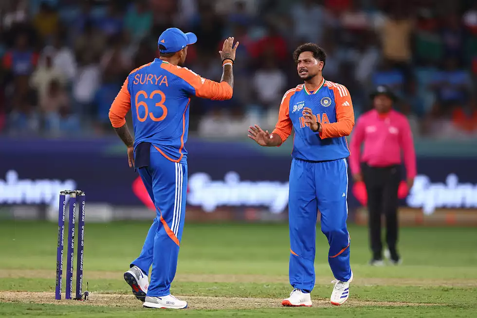 Kuldeep Yadav took 4 for 7 in 13 balls. 