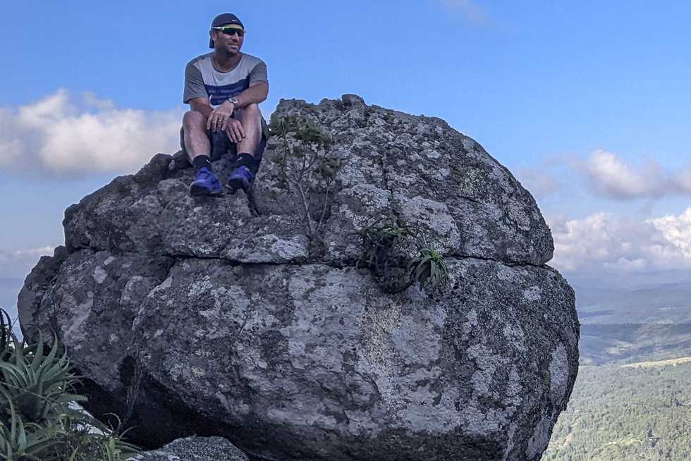 Brendan Taylor having a reflective moment out in nature during his time at the recovery centre
